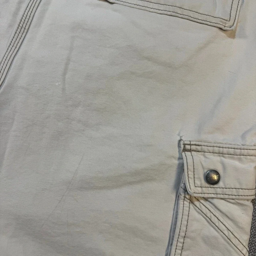 Carhartt Cream Cargo Shorts Men's Size 34